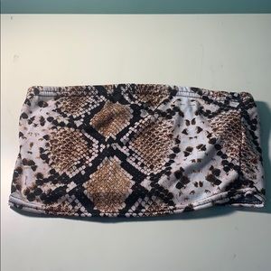 Snakeskin tube top